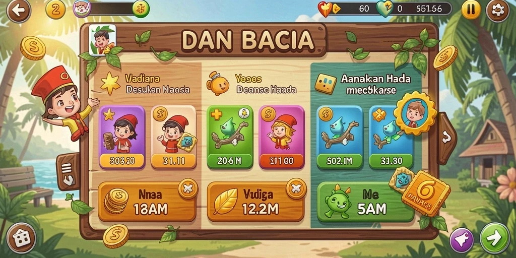 Tampilan awal yang menawan dengan karakter utama.