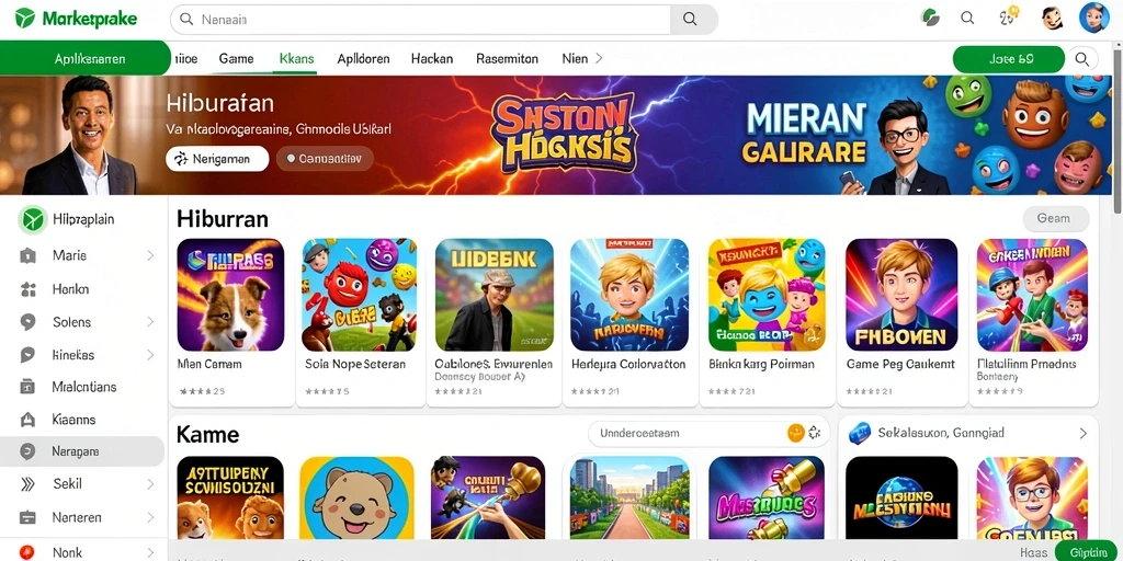 Tampilan awal yang menarik dan mudah digunakan.