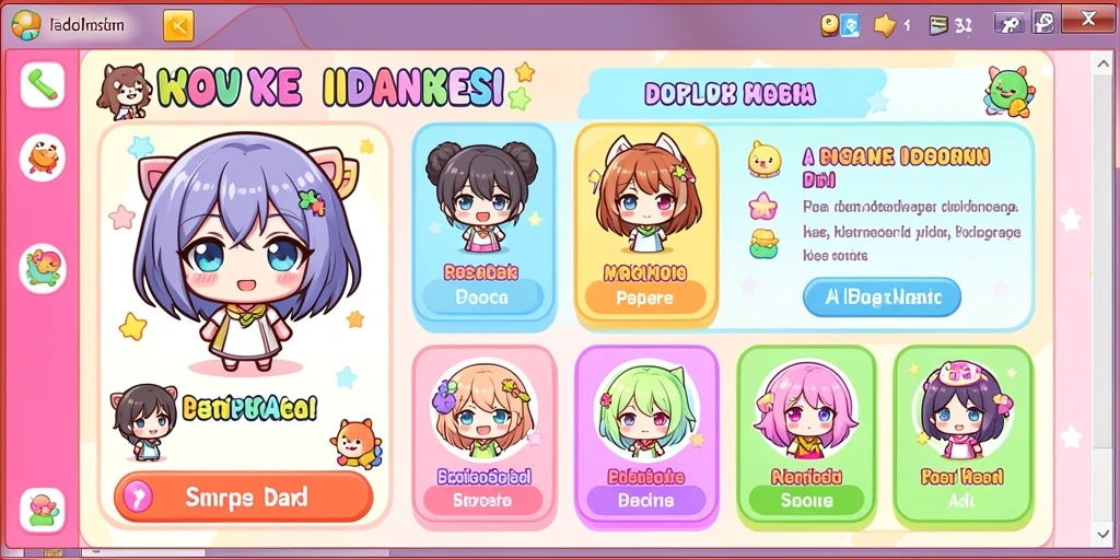 Tampilan awal game dengan karakter menarik.